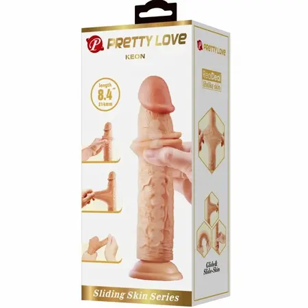Pretty Love BW-008119LP Anatomical Model 21 cm with Suction Base Flesh