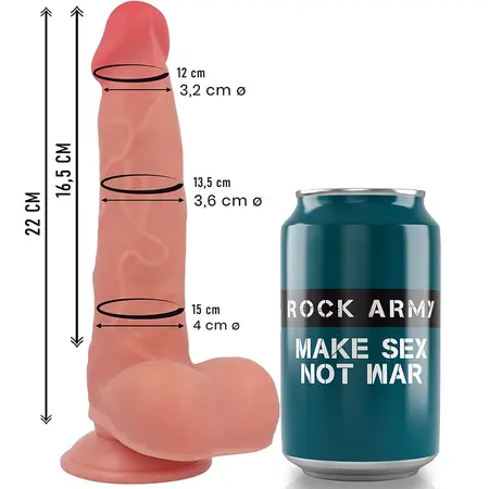 Rockarmy Tečni Silikon Ranger 22cm Intimni Sistem sa Usisnom Bazom