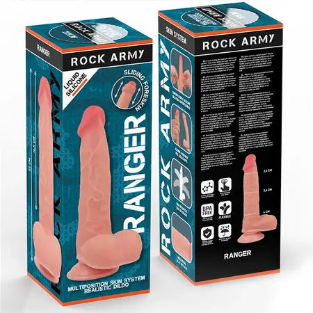 Rockarmy Tečni Silikon Ranger 22cm Intimni Sistem sa Usisnom Bazom