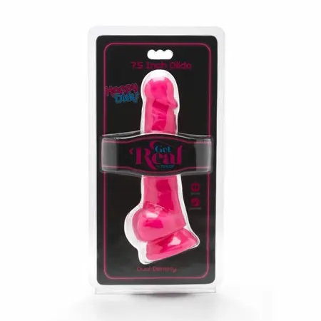 Get Real Happy Dicks Intimni Sistem 19 cm Roze PVC sa Usisnom Bazom