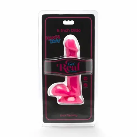 Get Real Happy Dicks Pink Anatomski Model 12 cm sa Usisnom Bazom