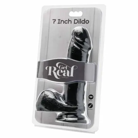 Get Real Model 18 cm Anatomski Intimni Uređaj sa Bazom Crni