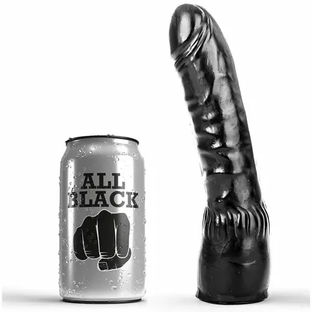 All Black Ergonomska Intimna Mašina 20cm Crni Anatomski Model