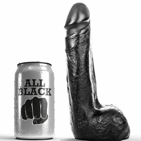 All Black AB45 Fleksibilni Crni Model 20 cm – Anatomski Dizajn, TPR Materijal