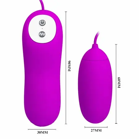 Pretty Love Eunice Wireless Vibrating Egg 12 Modes Silicone Pink