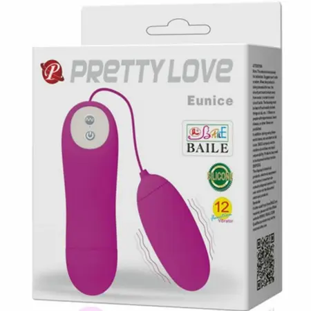 Pretty Love Eunice Wireless Vibrating Egg 12 Modes Silicone Pink