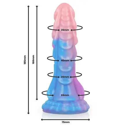 EPIC Ashtar Intimni Silikonski Uređaj sa Usisnom Bazom, 18 cm, Sivi