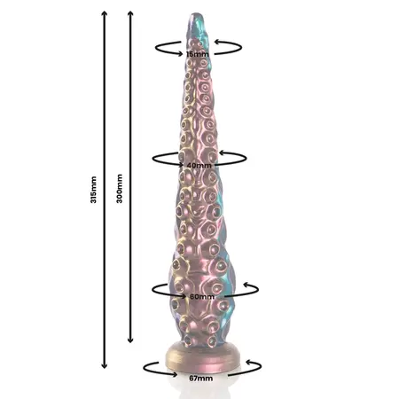 EPIC Charybdis Fini Pipalni Veliki Silikonski Model - Mitski Plavi 31,5cm