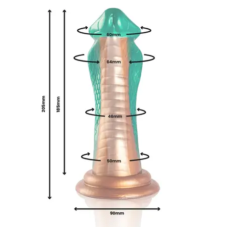 EPIC Python Kobra Zeleni Silikonski Intimni Uređaj 205mm Inspirisan Mitologijom