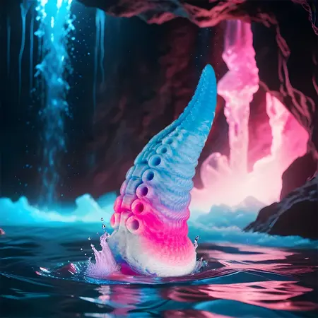 EPIC Phorcys Blue Tentacle Intimate Machine, Large Size Silicone 205mm