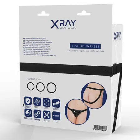 XRAY Podesivi Pojas sa 3 Izmenjiva Silikonska Prstena, Crni