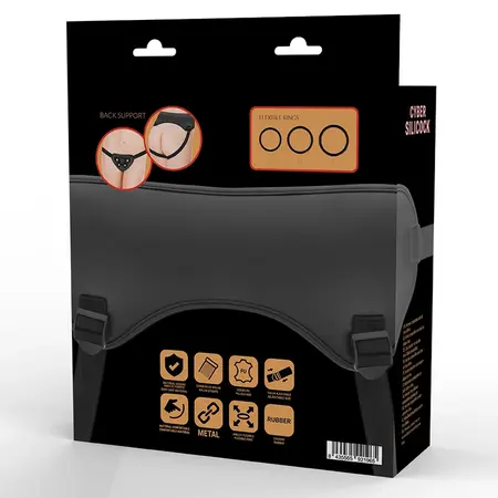 CYBERSILICOCK Univerzalni Strap-On Pojas sa 3 Silikonska Prstena, Podesivi