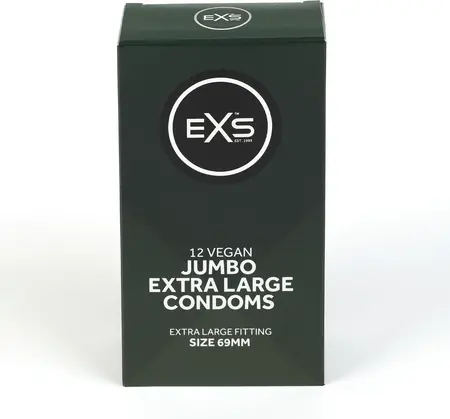 EXS Jumbo 12 komada široki lateks kondomi 69mm prelubrikovani