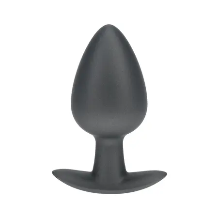 Ouch! Smooth Silicone Plug Large 3.5'' (8.9 cm) Gunmetal Finish