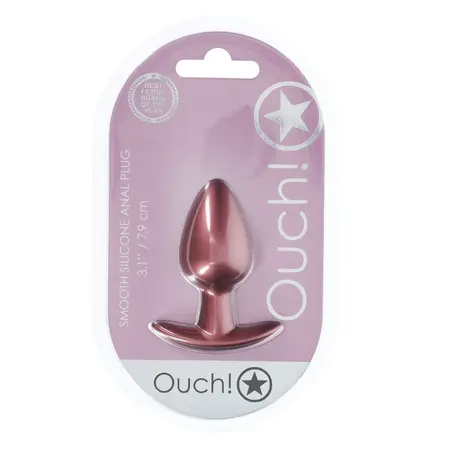 Ouch! Medium Silicone Plug Rose Gold 7.9 cm Comfortable Design