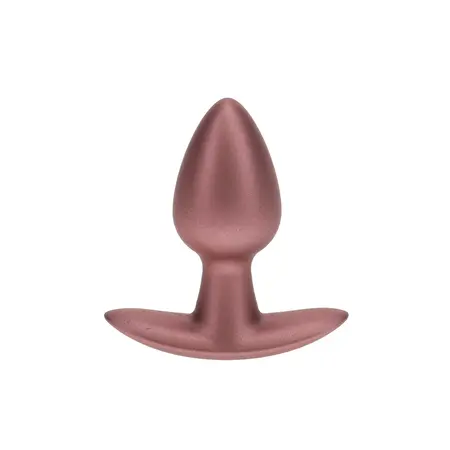 Ouch! Silicone Intimate Plug Small 6.5 cm - Rose Gold Metallic Finish