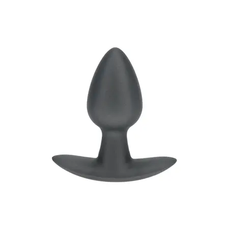 Ouch! Smooth Silicone Plug Small 2.6'' (6.5 cm) Gunmetal Finish