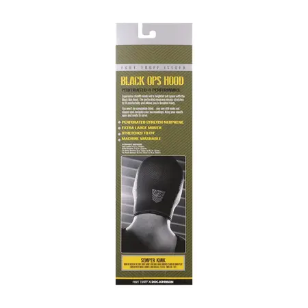 Doc Johnson Black Ops Hood regular veličina – crna neoprenska maska
