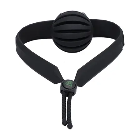 Doc Johnson Max Comfort Gag crni – fleksibilni silikonski potpora za vilicu