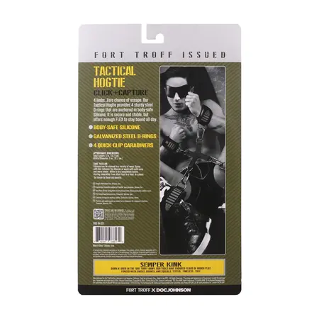 Doc Johnson Tactical Hogtie sistem crni – silikonski i čelični set za vezivanje