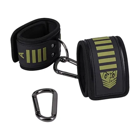 Doc Johnson Kink Tactical lisice za noge crno/zelene neoprenske podesive