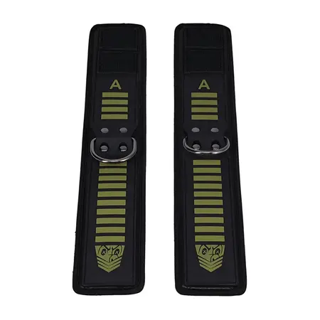 Doc Johnson Kink Tactical lisice za noge crno/zelene neoprenske podesive