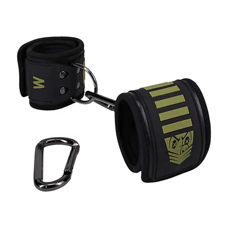 Doc Johnson Kink Tactical lisice za ruke podesive crno/zelene neoprenske
