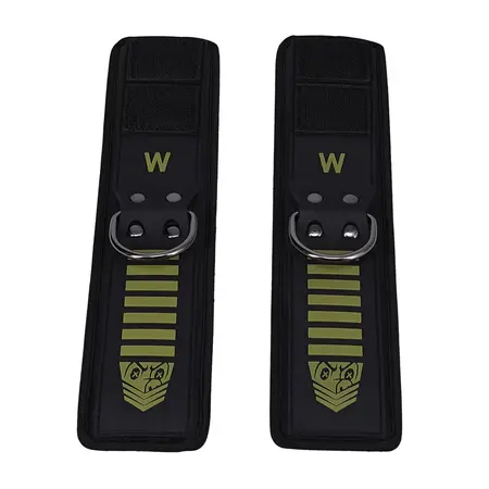 Doc Johnson Kink Tactical lisice za ruke podesive crno/zelene neoprenske