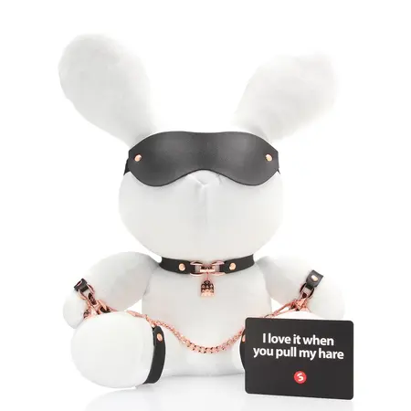Velvet White Bondage Rabbit veliki – dekorativni plišani zec brenda Rimba