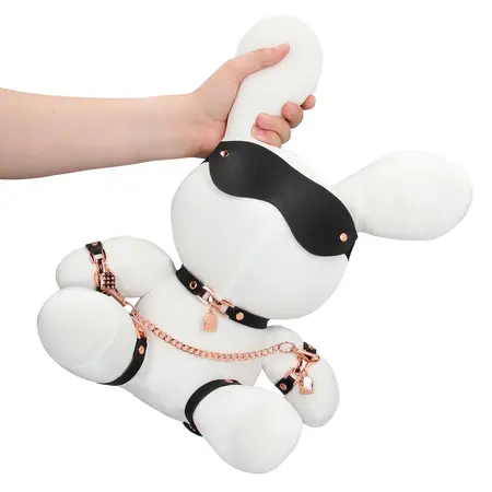 Velvet White Bondage Rabbit veliki – dekorativni plišani zec brenda Rimba