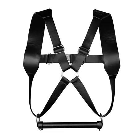 Ouch! Podesivi PU Kožni Harness za Sputavanje Crni - Sistem Sigurnog Prijanjanja