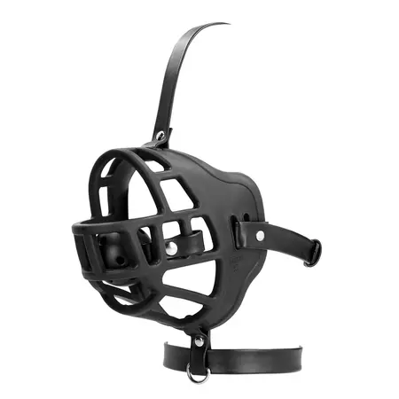 Ouch! Podesivi Face Harness sa Odvojivom Lopticom za Gag Crni