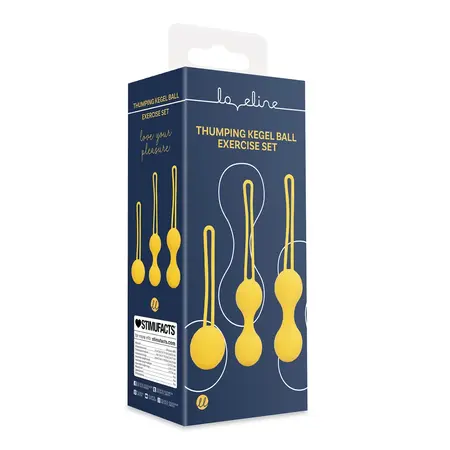 Loveline Set Kegel Lopti za Vežbanje Limun Žuta - 3 Veličine, Silikon