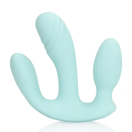 Loveline Three-In-One Liquid Silicone System Breezy Blue 3-Function