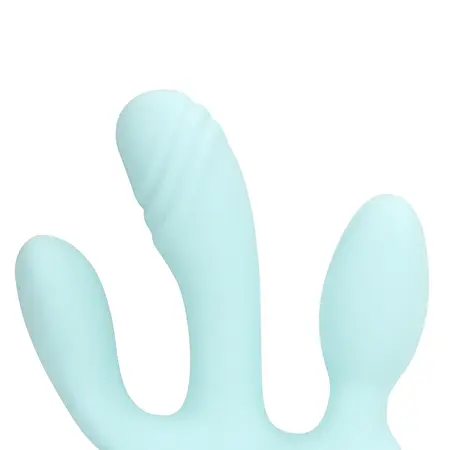 Loveline Three-In-One Liquid Silicone System Breezy Blue 3-Function