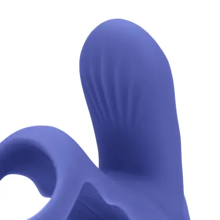 Loveline Tamiya Plavi Intimni Vibrirajući Prsten sa Sistemom Dualne Stimulacije