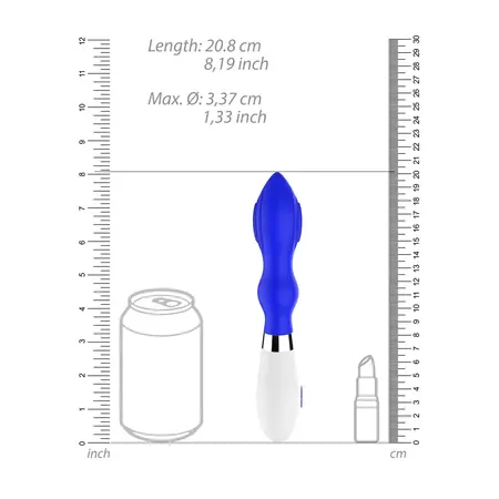Astraea Multi-Function Vibrating Massager Royal Blue 10 Modes 20.8cm
