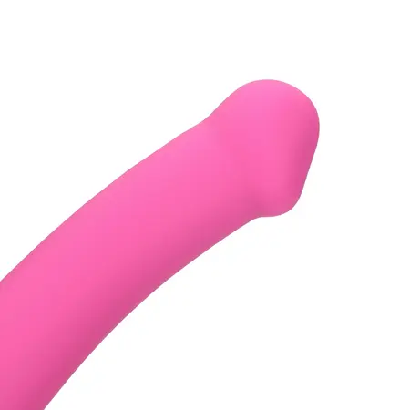Loveline Ružičasti Srednji Vibrirajući Intimni Aparat - Nefaličan, Kompatibilan sa Harnessom