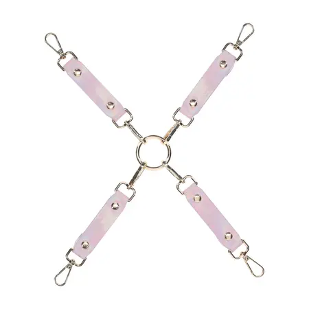 Ouch! Paris Collection Hogtie Spojnice Roze - Iridescentna Bonded Koža