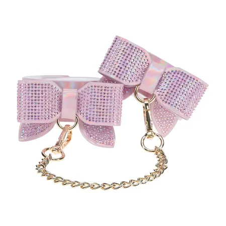 Ouch! Paris Collection Lisice za noge Roze - Podesiva Bonded Koža