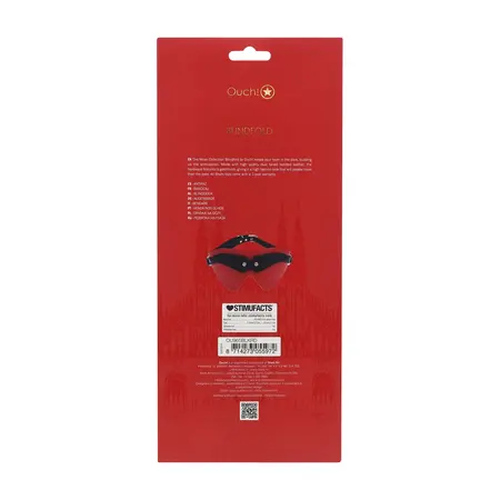 Ouch! Milan Collection Premium Povez za oči Crni/Crvena Bonded Koža