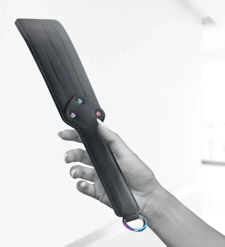 Ouch! Venice Collection Paddle Black - Elegant Bonded Leather Accessory