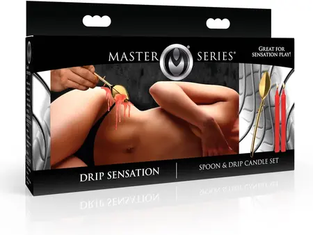 Drip Sensation Set Sveća za Vosak sa Lopaticom od Cink Legure, Bez Mirisa, 8.2in