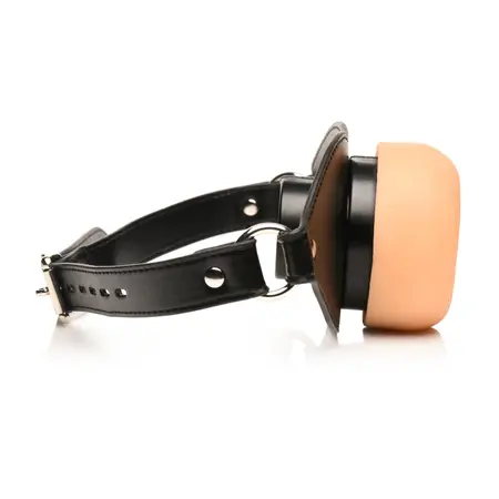 XR Brands Ass Face Gag with Realistic TPE Mouthpiece, Adjustable Strap