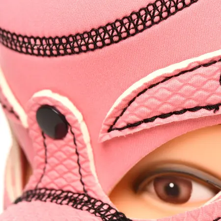 XR Brands Swine Neoprene Hood Pink - Adjustable Pig Mask, Large Size