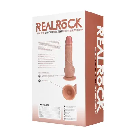 RealRock Vibriranjuća i Rotirajuća Intimna Mašina 20.5cm Bež