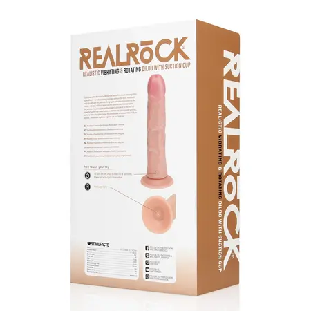 RealRock Vibriranjući Rotirajući Intimni Uređaj 20.5cm Zakrivljen Boje Kože