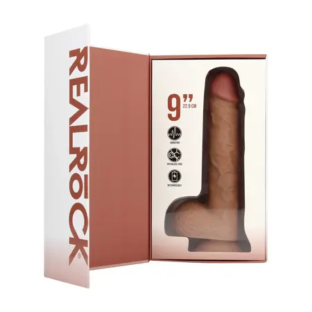 RealRock Vibriranjući Čvrsti Model sa Usisnom Čašom 23 cm Bež
