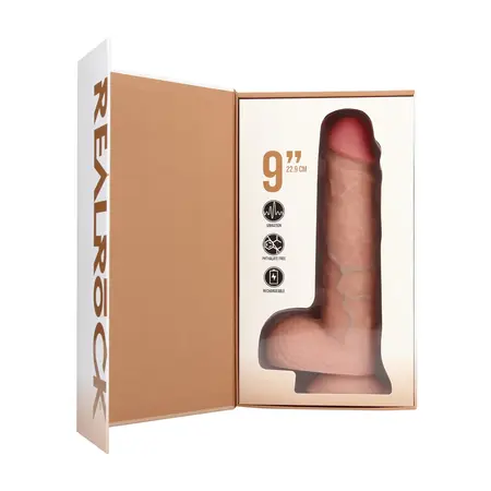 RealRock Vibriranjući Intimni Uređaj 23 cm sa Usisnom Čašom - Boja Kože