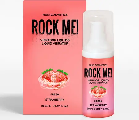 Nuei Rock Me! Tečni Vibrator Gel Jagoda 20ml - Efekat Peckanja
